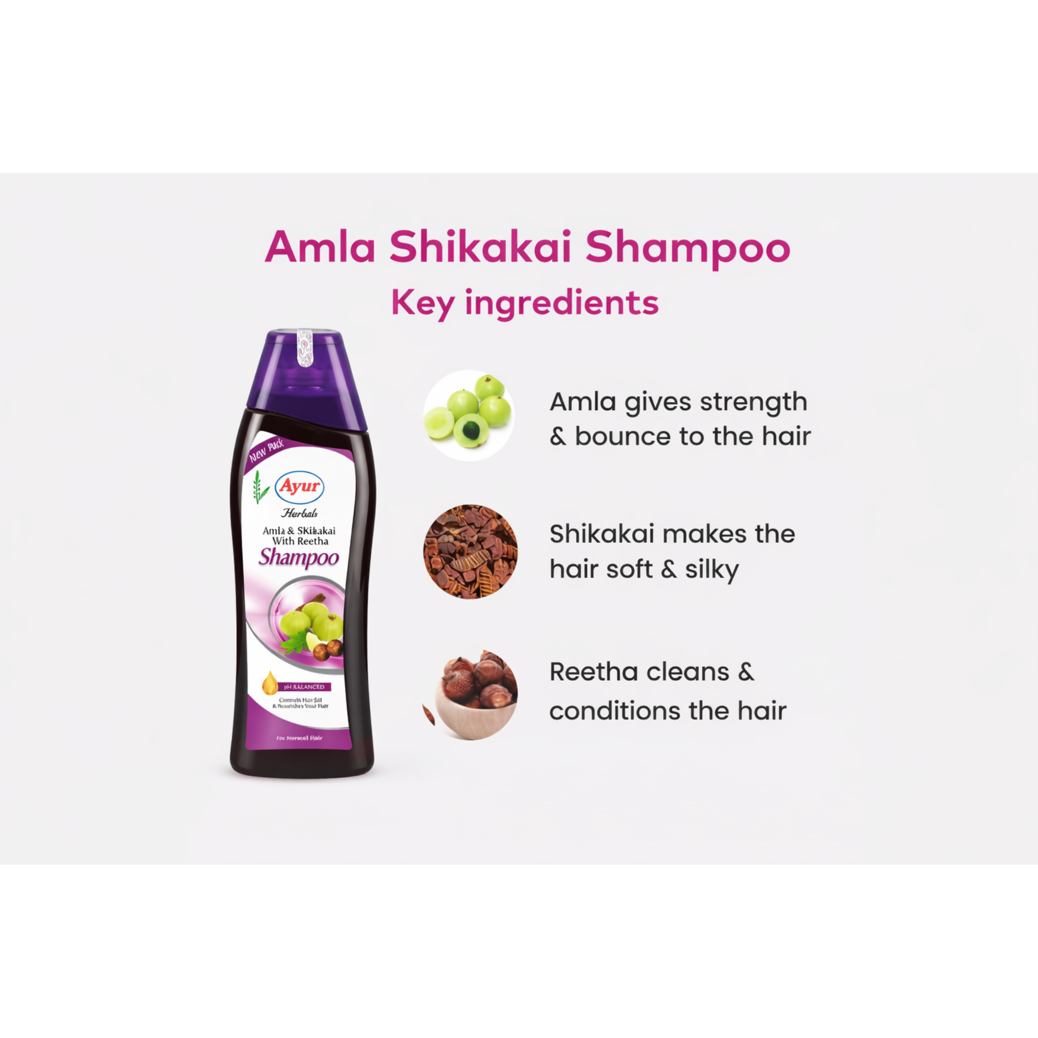 Ayur Amla & Shakakai with Reetha Shampoo 500g