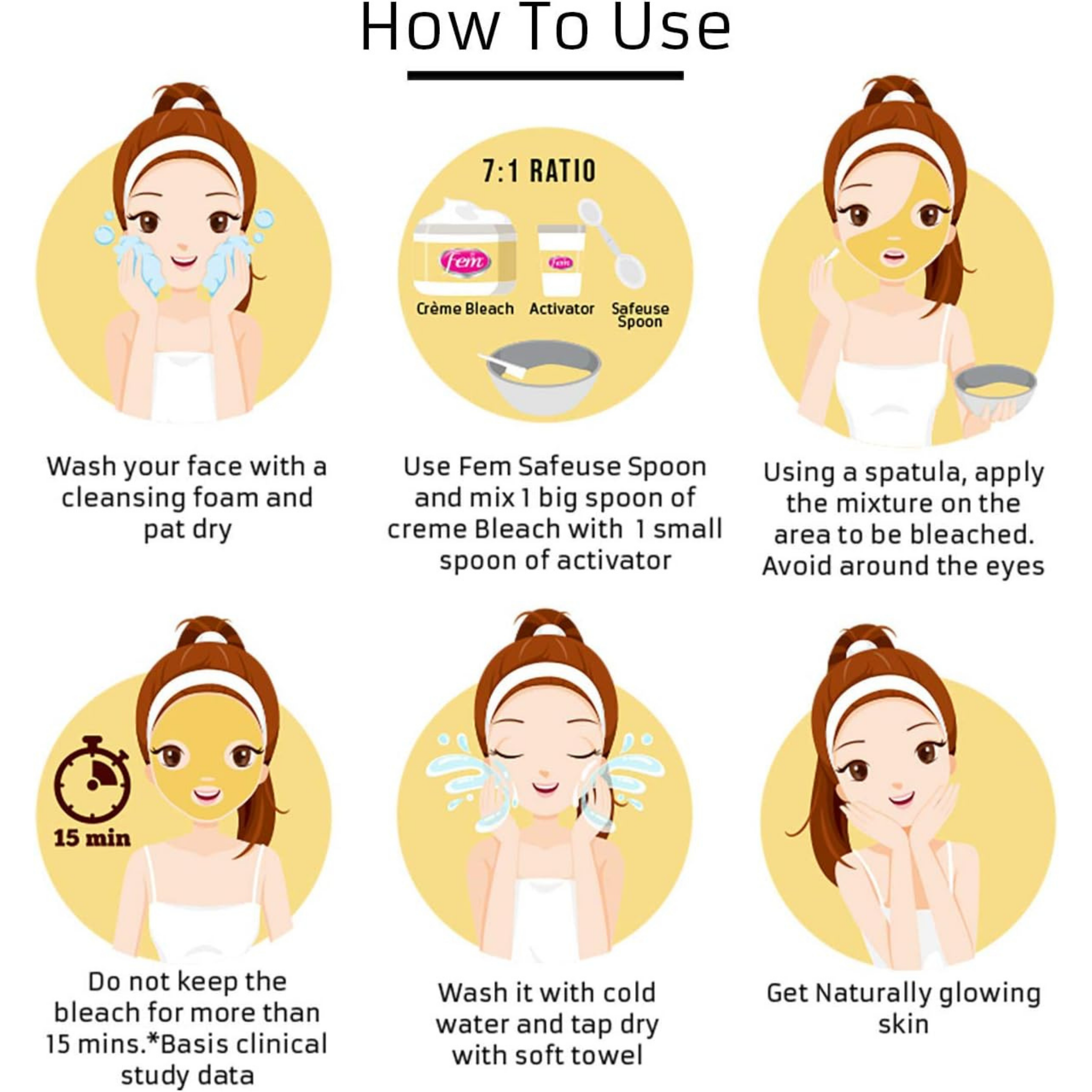 Fem Creme Bleach Gold 64g