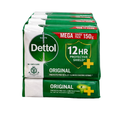 Dettol soap bars with packaging on a white background