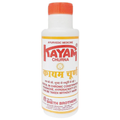 White bottle of Kayam Churna with orange cap on a white background