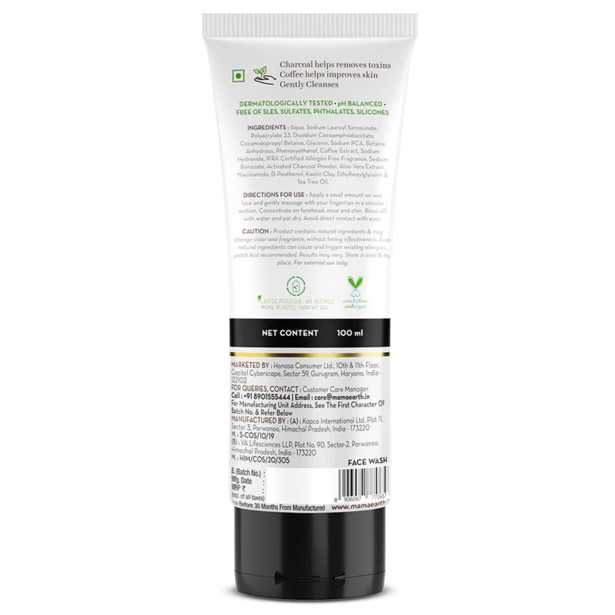 Mamaearth Charcoal Face Wash 100ml