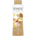 Pond's Sandal Radiance Talcum Powder bottle on a white background