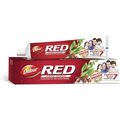 Two tubes of Dabur Red Ayurvedic Toothpaste on a white background