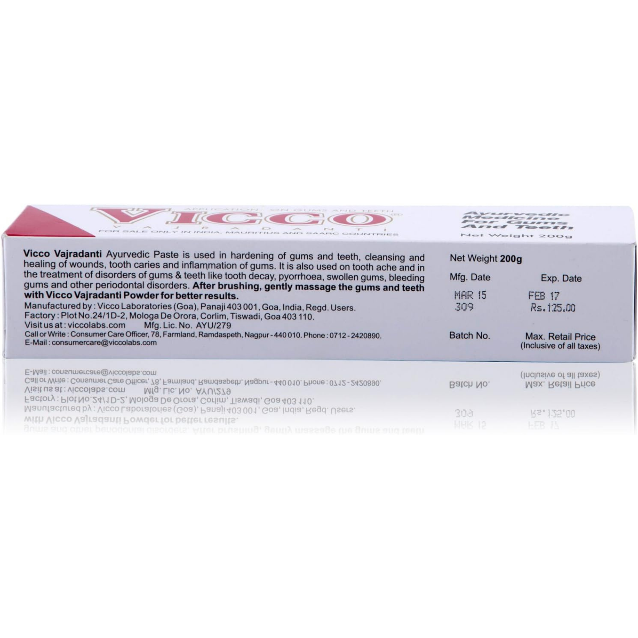 Vicco Vajradanti Toothpaste 200g