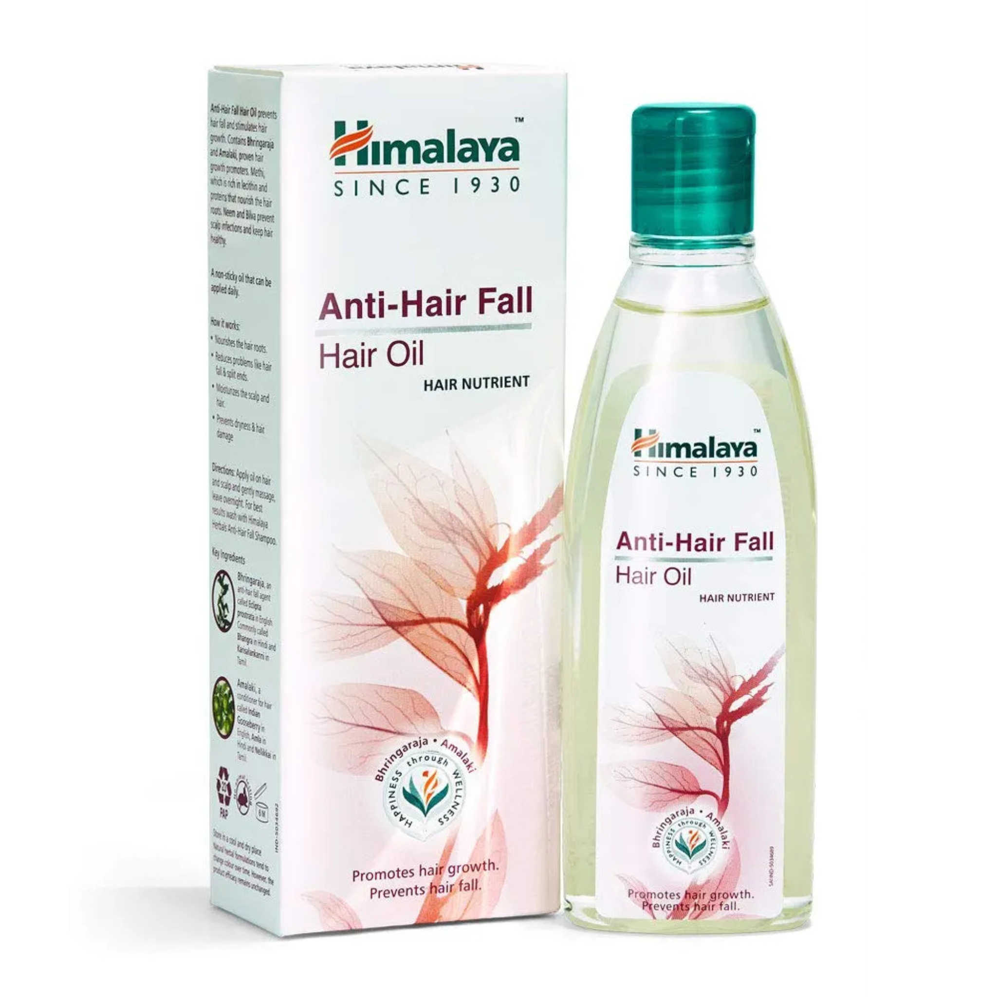 Himalaya Anti-Hair Fall Hair Oil packaging on a white background