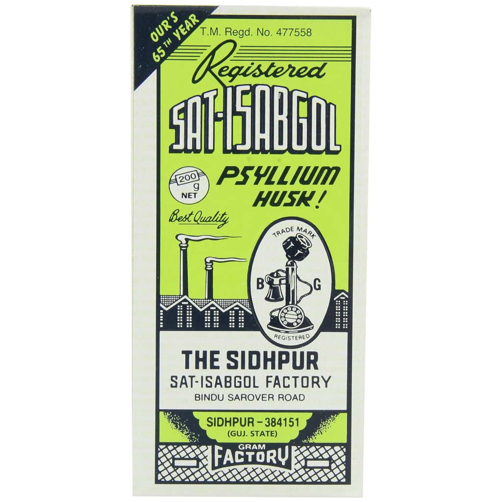 Packaging of Sat-Isabgol Psyllium Husk from The Sidhpur Sat-Isabgol Factory.