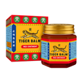 Tiger Balm red ointment jar and packaging on a white background