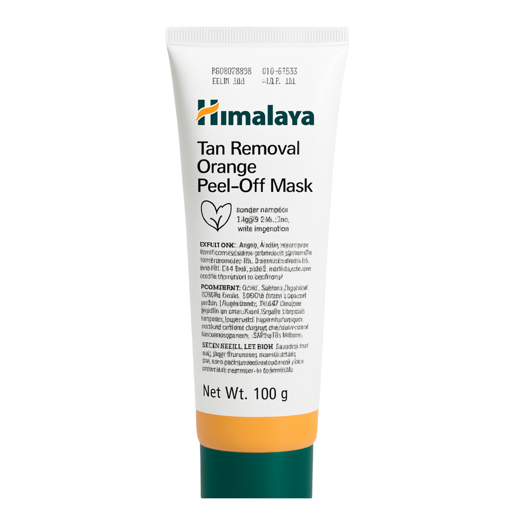 Himalaya Tan Removal Orange Peel-Off Mask packaging on a white background