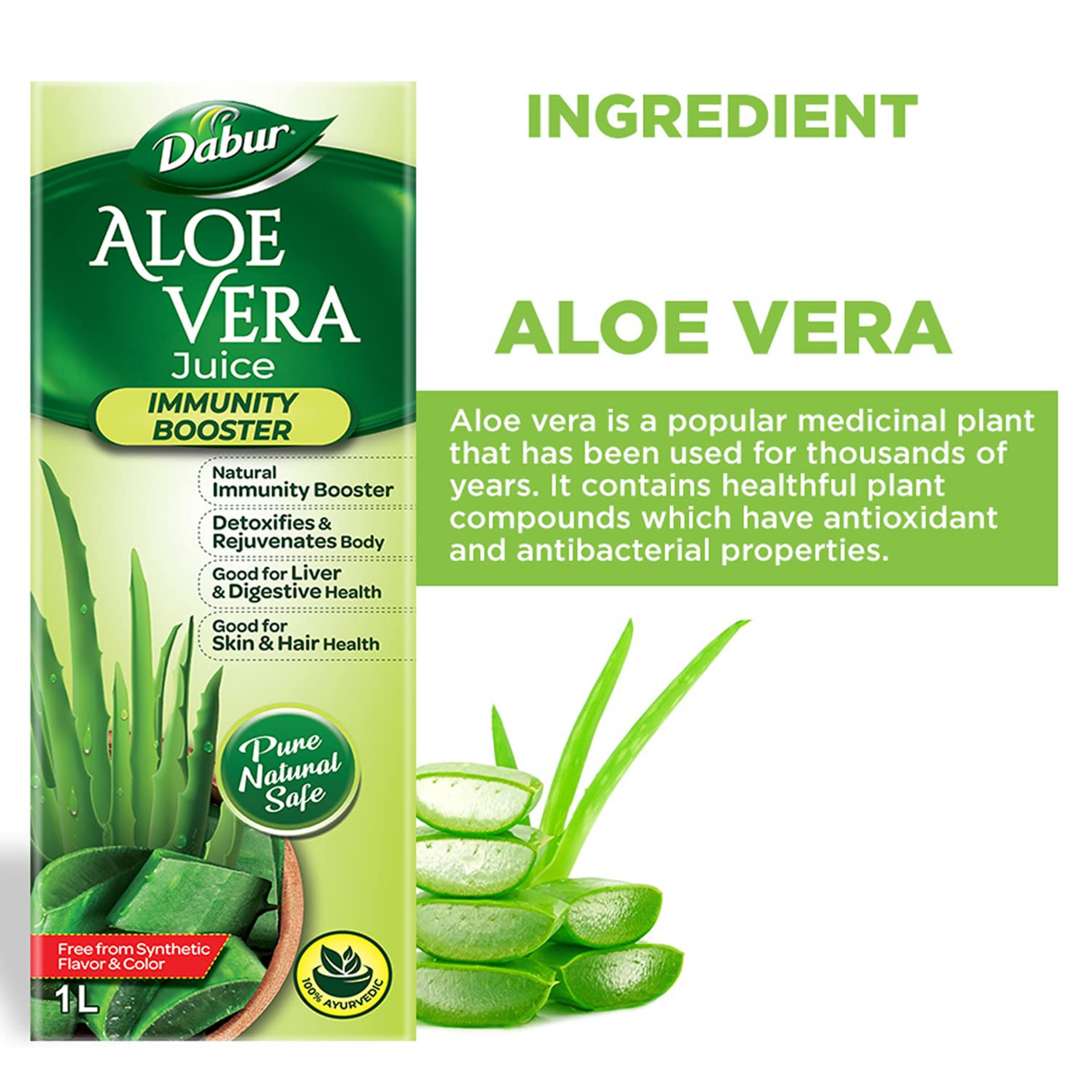 Dabur Aloe Vera Juice for Liver & Digestive Health 1L