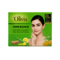 Olivia Herb Bleach soap packaging with a woman's face on a green background