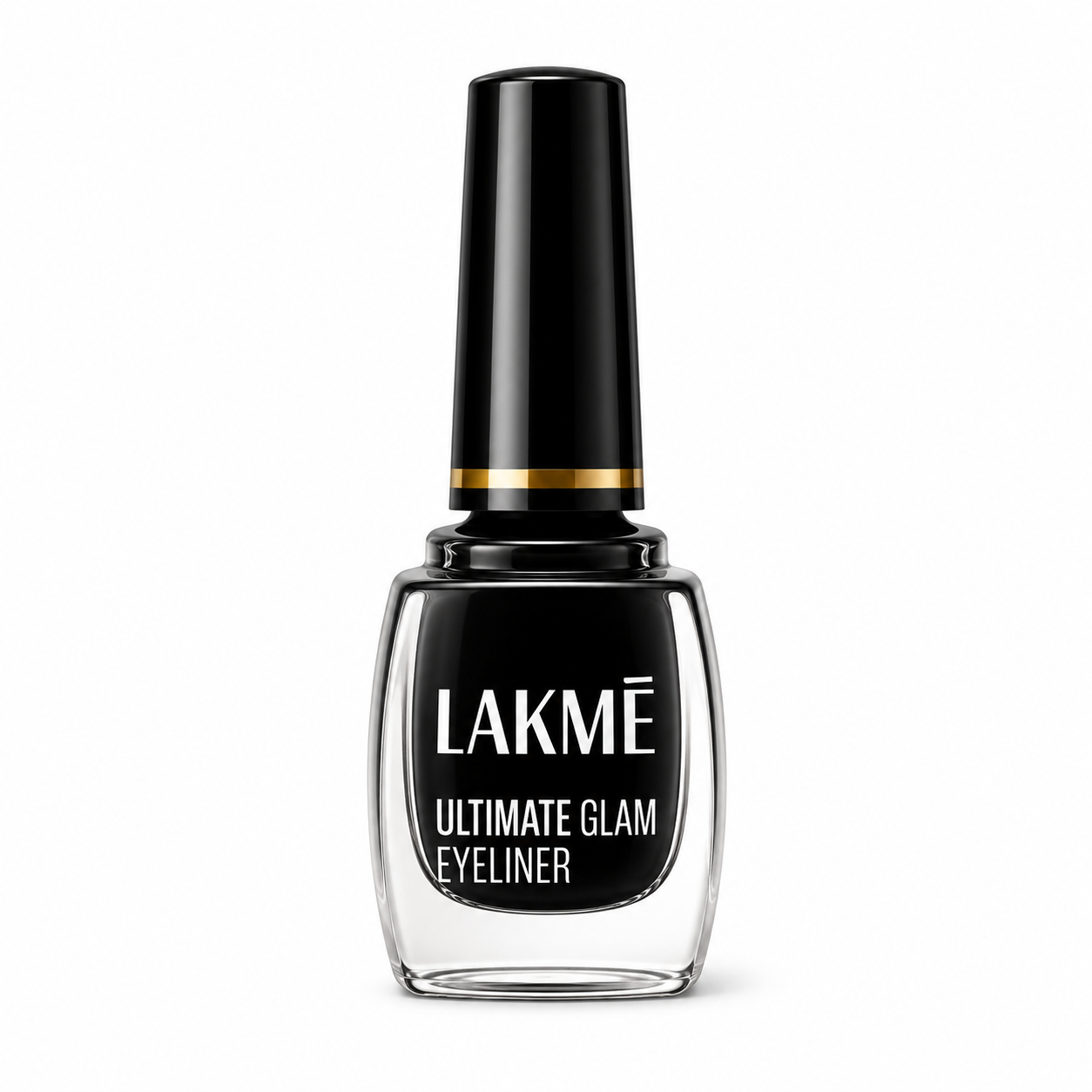 Lakme Ultimate Glam Eyeliner bottle on a white background