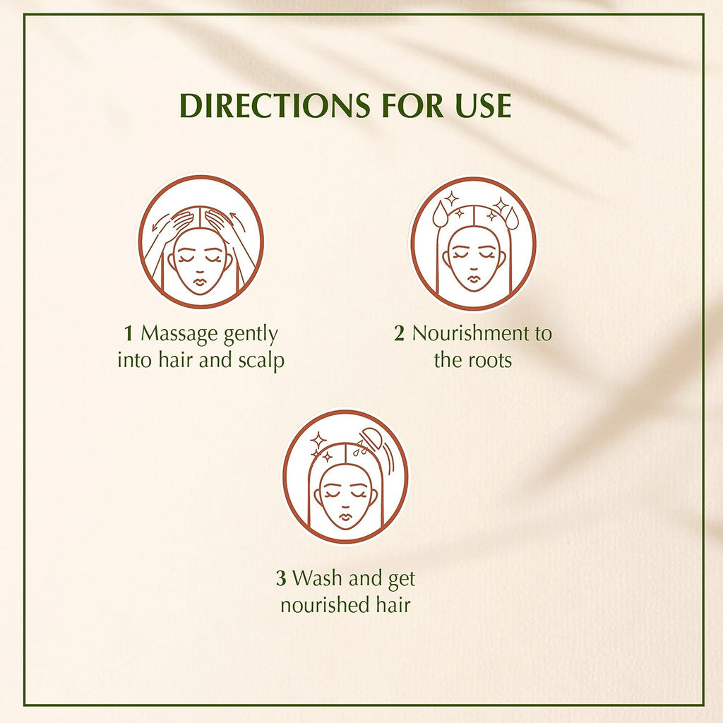 Directions for use on a beige fabric background